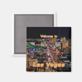 Las Vegas Strip in der Nacht Magnet (Vorderseite/Rückseite)