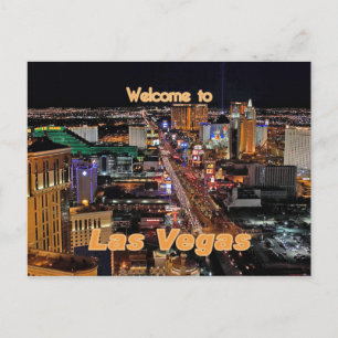 Las Vegas Strip in der Nacht Postkarte