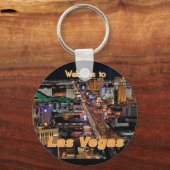 Las Vegas Strip in der Nacht Schlüsselanhänger (Vorderseite)