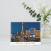 Las Vegas Strip Lights bei Nacht Postkarte (Stehend Vorderseite)