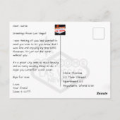 Las Vegas Strip Lights bei Nacht Postkarte (Rückseite)