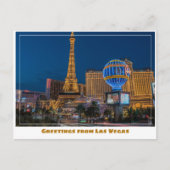 Las Vegas Strip Lights bei Nacht Postkarte (Vorderseite)