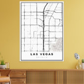 Las Vegas Strip Map Leinwanddruck (Insitu (Wohnzimmer))