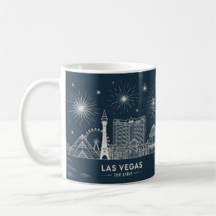 Las Vegas Strip Nevada Skyline Line Art Cityscape Kaffeetasse