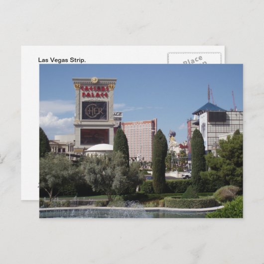 Las Vegas Strip Postkarte. Postkarte (Vorne/Hinten)