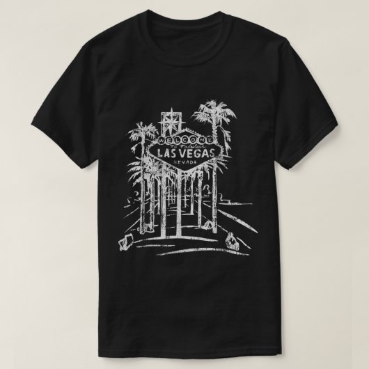 Las Vegas Strip Retro Berühmtes Sign Nevada Souven T-Shirt (Design vorne)