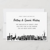 Las Vegas Strip Skyline Ändern Sie das Datum Einladung (Vorderseite)