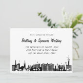 Las Vegas Strip Skyline Ändern Sie das Datum Einladung (Stehend Vorderseite)