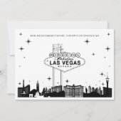 Las Vegas Strip Skyline Ändern Sie das Datum Einladung (Rückseite)