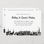 Las Vegas Strip Skyline Ändern Sie das Datum Einladung (Vorne/Hinten)