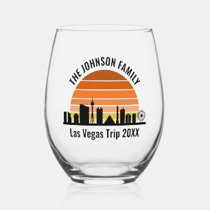 Las Vegas Strip Sonnenuntergang Individuelle Ferie Weinglas Ohne Stiel