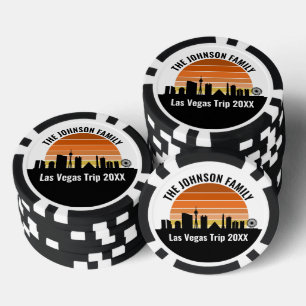 Las Vegas Strip Sonnenuntergang Individuelle Party Pokerchips