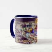 Las Vegas strip stylisiert Tasse (Vorderseite Links)