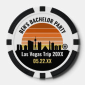 Las Vegas Strip Sunset Custom Vacation Pokerchips (Vorderseite)