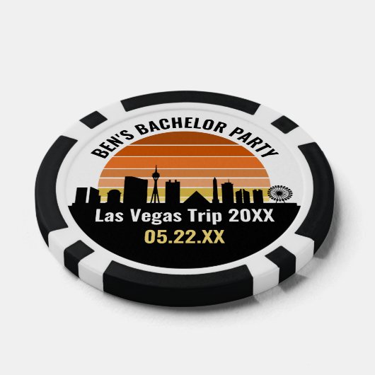 Las Vegas Strip Sunset Custom Vacation Pokerchips (Einzeln)