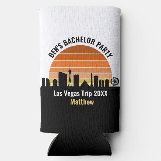 Las Vegas Strip Sunset Custom Vacation Selters Dosenkühler (Rückseite)