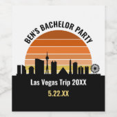 Las Vegas Strip Sunset Custom Vacation Weinetikett (Einzelnes Label)
