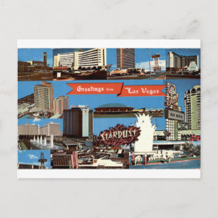 Las Vegas Strip Vintage-Casino-Multiperspektive Postkarte