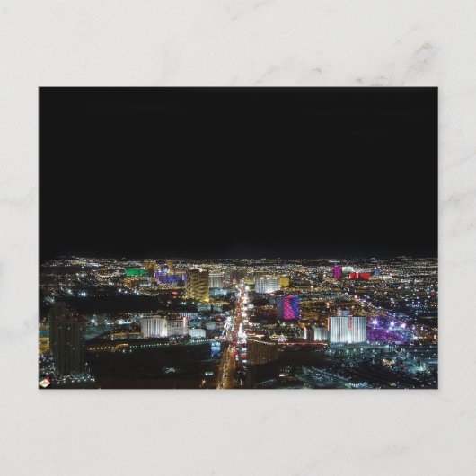 Las Vegas Strip Wide Angle View Postkarten (Vorderseite)