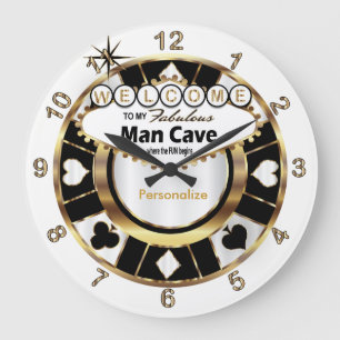 Las Vegas Style - Man Cave Große Wanduhr