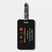 Las Vegas Sunset mit Travel Custom Info Gepäckanhänger (Rückseite vertikal)