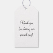 Las Vegas Thema danke Ihnen Gastgeschenk Hochzeit Geschenkanhänger (Rückseite)