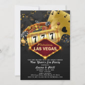Las Vegas thematisierte Silvesterabend-Party Einladung (Vorderseite)