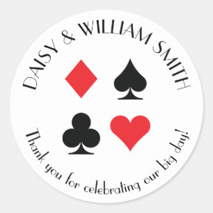 Las Vegas Theme Custom Text Sticker in Red Black