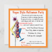 Las Vegas Theme Halloween Party Einladung (Vorderseite)