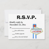 Las Vegas Theme Party UAWG-Gehäuse RSVP Karte (Rückseite)
