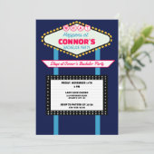 Las Vegas Themed Bachelor Party Custom Einladung (Stehend Vorderseite)