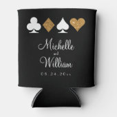 Las Vegas Themed Wedding Can Cooler Gold Black Dosenkühler (Vorderseite)