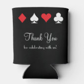 Las Vegas Themed Wedding Can Cooler Red Black Dosenkühler (Rückseite)