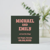 Las Vegas Themed Wedding Save the Date Einladung (Stehend Vorderseite)