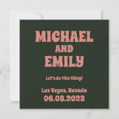 Las Vegas Themed Wedding Save the Date Einladung (Vorderseite)