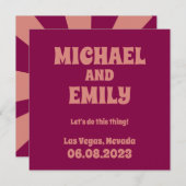 Las Vegas Themed Wedding Speichern Sie das Datum d Einladung (Vorne/Hinten)