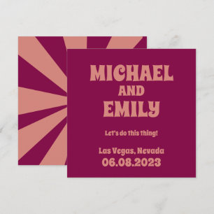 Las Vegas Themed Wedding Speichern Sie das Datum d Einladung
