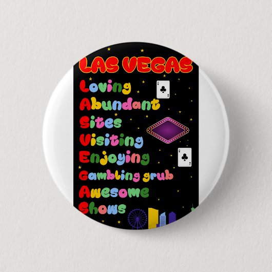 Las Vegas Tourist Akronym Schaltfläche Button (Vorderseite)