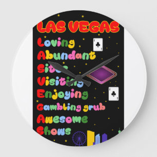Las Vegas Tourist Akronym Wall Uhr