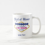 Las Vegas Trauzeugin Tasse<br><div class="desc">Spaß Trauzeugin Tasse,  um die Las Vegas Hochzeit zu feiern. Sie sollten sich unbedingt an Ihre jüngste Teilnahme an den Nevada-Nuptials erinnern. Stellen Sie den Becher ein,  indem Sie die Bereiche "Dein Text" auf der Tasse durch die Namen und/oder das Datum der Hochzeit von Neuvermählten ersetzen.</div>