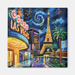 Las Vegas Travel Van Gogh Style Casino Magnet
