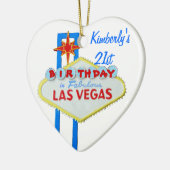 Las Vegas Twenty First Birthdy Keramikornament (Links)