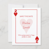 Las Vegas Two of Hearts Wedding Save The Date (Vorderseite)