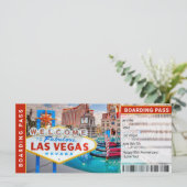Las Vegas Überraschungsreise Boarding Pass Geschen (Stehend Vorderseite)