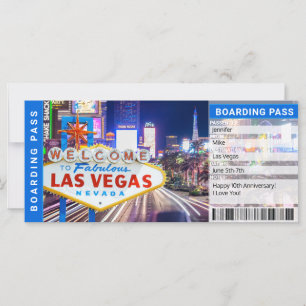 Las Vegas Überraschungsreise Bordkarte Geschenktic