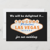 Las Vegas unterzeichnen Hochzeit in Urlaubsort Einladung (Vorderseite)