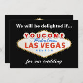 Las Vegas unterzeichnen Hochzeit in Urlaubsort Einladung (Vorne/Hinten)