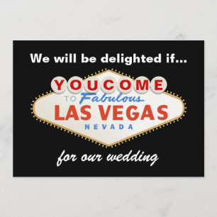 Las Vegas unterzeichnen Hochzeit in Urlaubsort Einladung