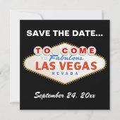 Las Vegas unterzeichnet moderne Hochzeit Save the Save The Date (Vorderseite)