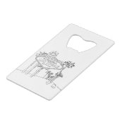 Las Vegas Urlaub Zeichnend Urlaub Kunst, Kultur Geldbeutel Flaschenöffner (Vorderseite Schrägansicht)